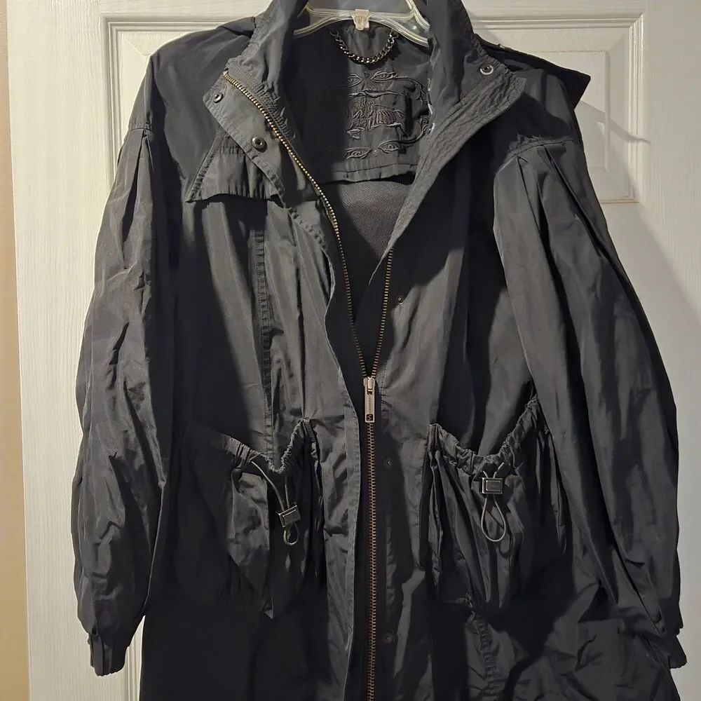 Burberry Brit Black Nylon Size US 8 Utility Jacket